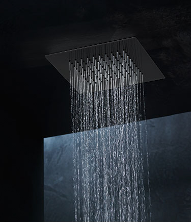 Pomme de douche de plafond Loft noir mat (75TMB)