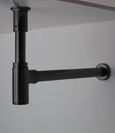 Siphon de lavabo noir mat (87YMB)