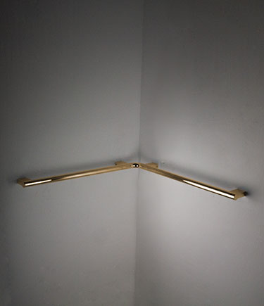 Barre d'appui angle moderne en or (151NG)