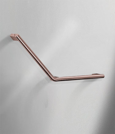 Barre d'appui inclinée moderne en or rose (151VRG)