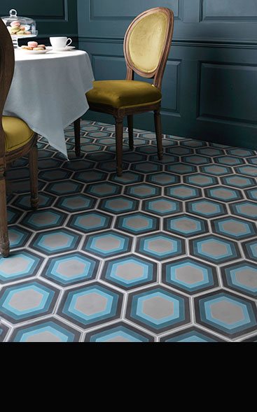 Tapis Shaw neuf planches de carrelage rectangulaires motifs