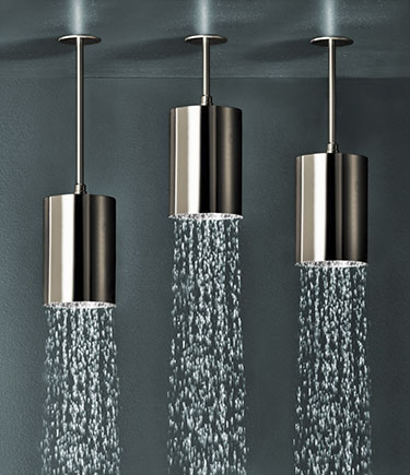 Pomme de douche à fixation au plafond, nickel Chalice (75AN)