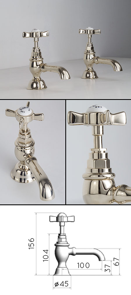 Robinetterie de Lavabo Classique Nickel (49AA)