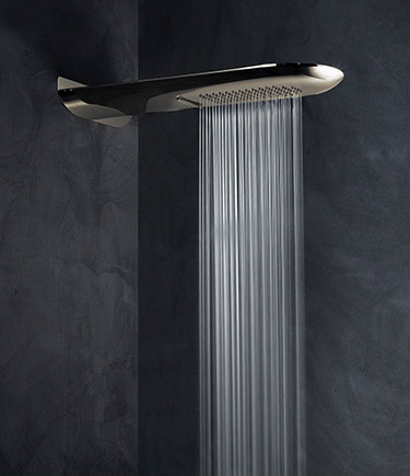 Pommeau de douche à effet pluie et cascade Dorsal Nickel (75EN)