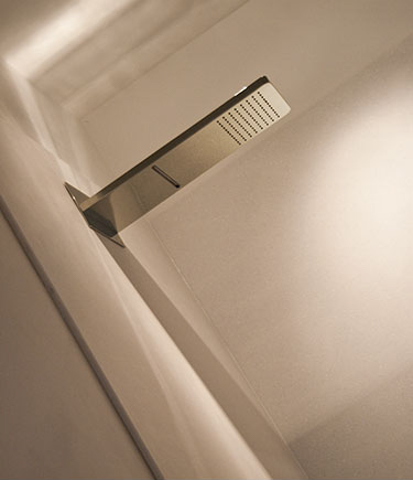 Pommeau de douche fixe en nickel avec fonctions cascade et LED (78HN)