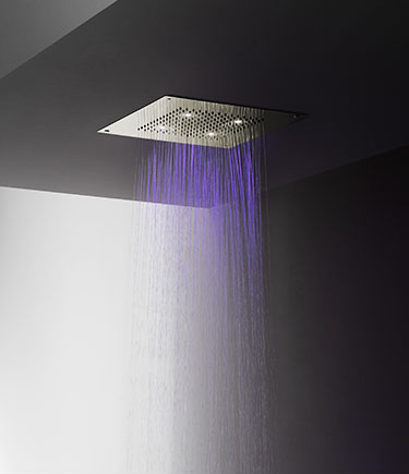 Pommeau de douche à effet de pluie à LED Manhattan (78VN)