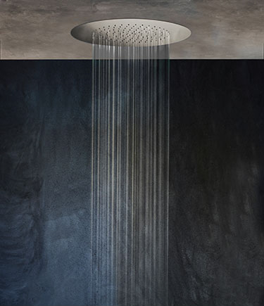Pommeau de douche à effet de pluie en plaquette de nickel (75LN)