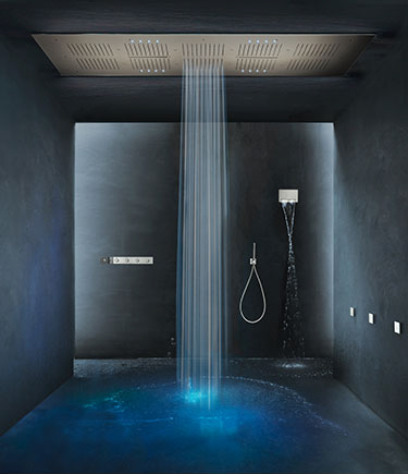 Pomme de douche à fixation au plafond XXL en nickel (75XN)