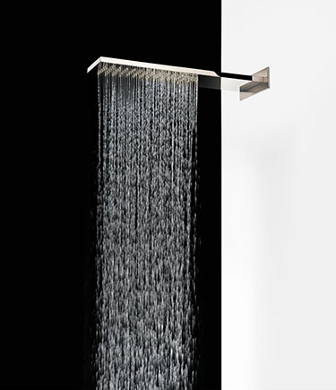Pommeau de douche à effet pluie et cascade en nickel Soak (77ZN)
