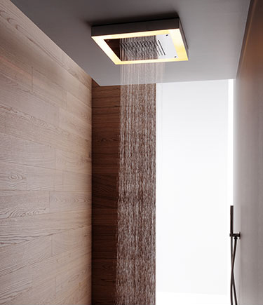 Pomme de douche de plafond à LED arc-en-ciel (78K)