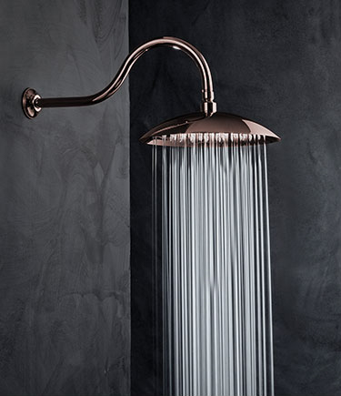 Pommeau de douche rétro en or rose (75KRG)