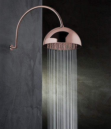 Pomme de douche à dôme en or rose (75HRG)