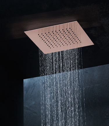 Pomme de douche de plafond Loft en or rose (75TRG)