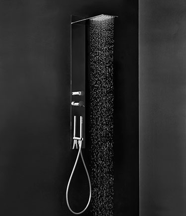 Colonne de douche mince encastrée en acier inoxydable (78DS)