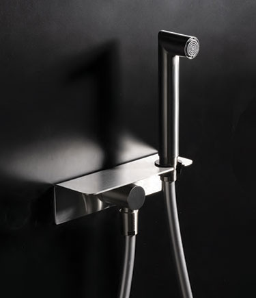 Douche à main et étagère en acier inoxydable (79KS)