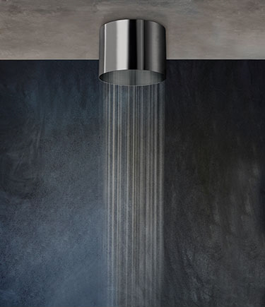 Pommeau de douche cylindrique monté au plafond (75B)