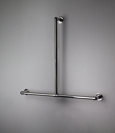 Barre appui chromée classique en forme de T (150T)