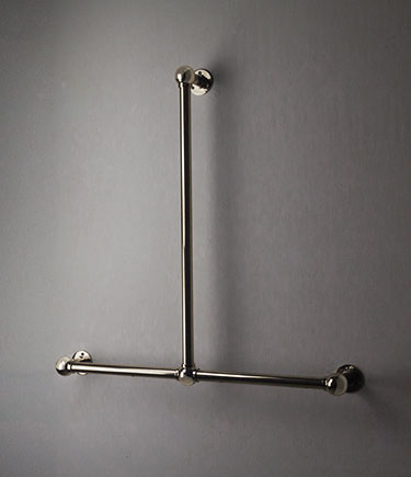 Barre d'appui en forme de T en nickel à rotule (153TN)