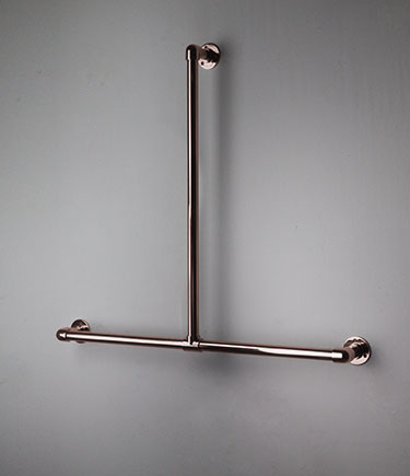 Barre d'appui classique en forme de T en or rose (150TRG)