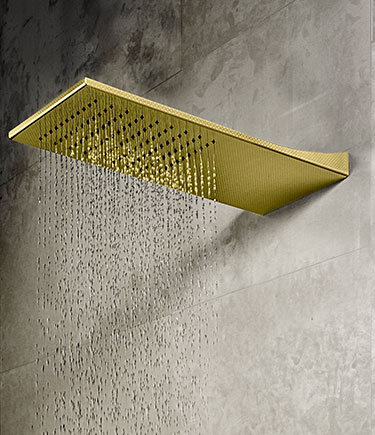 Pommeau de douche texturé à effet pluie et cascade (75TX)