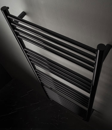 Porte-serviettes en chrome noir poli (57CBC)
