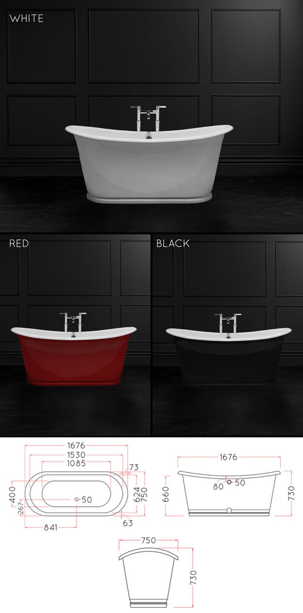 Baignoire Bateau  Bords Arrondis (25B)