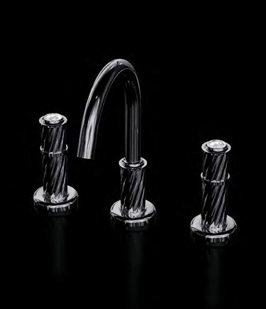 Collection de robinets chromés noirs Twist