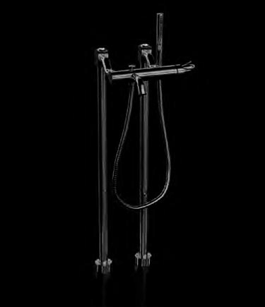 Robinet de Baignoire Autoportant Twist Noir Chrome (47BCH)