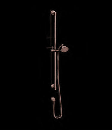 Douche et rail coulissant Twist en or rose (47RGM)