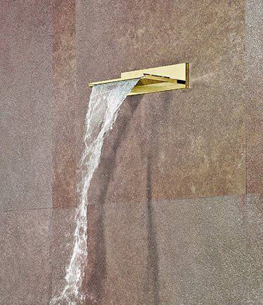 Pomme de douche cascade avec installation murale 50x20