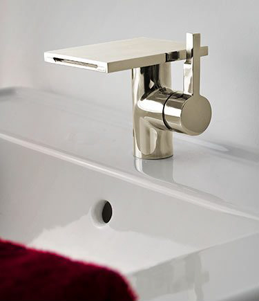 Robinet de Lavabo Nickel Lame d'Eau (38MM)