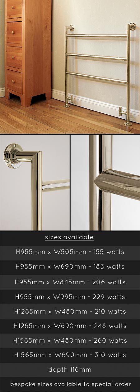 Radiateur Porte-Serviettes Nickel Winston (112HH)