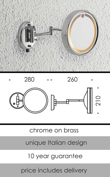 Miroir Grossissant de Maquillage Visage avec Lumire (56EE)