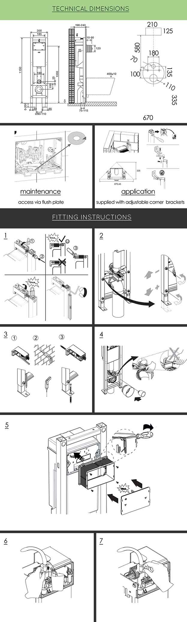 Info Techniques Sur  Support de Chasse d'Eau de Coin (52C)