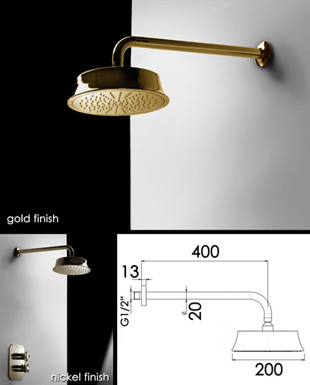 Pomme de Douche Fixe en Or Coox (43C)