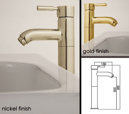 Mitigeur de Lavabo Haut Nickel (48B)