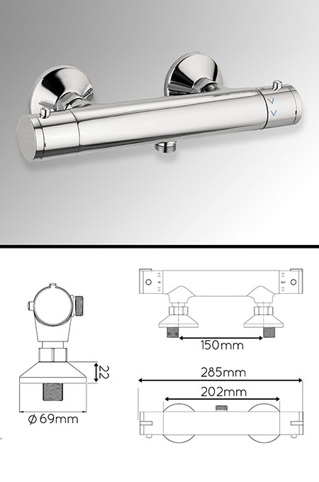 Robinet de Douche Thermostatique Classique (47S)