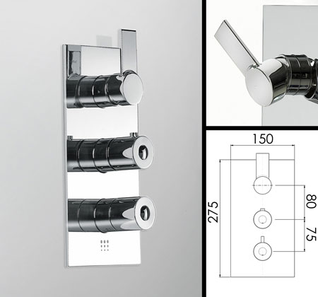 Commande de Douche Thermostatique 3 Fonctions Loft (37Q)