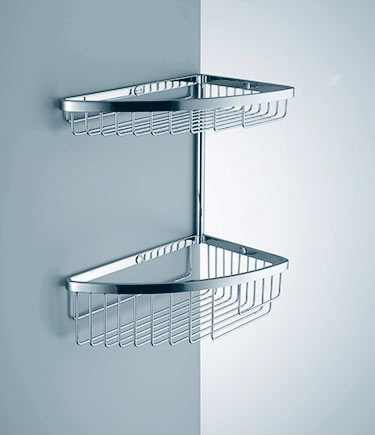 Large Double Panier de Douche de Coin (55GSB)