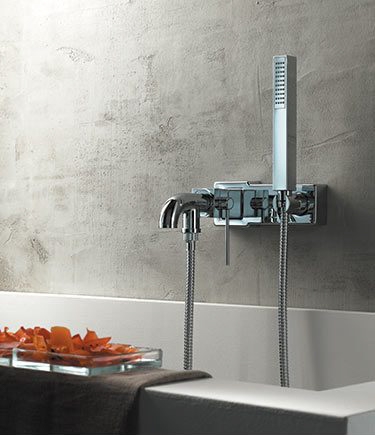 Robinet Mural de Lavabo avec Douche Cube  (40D)