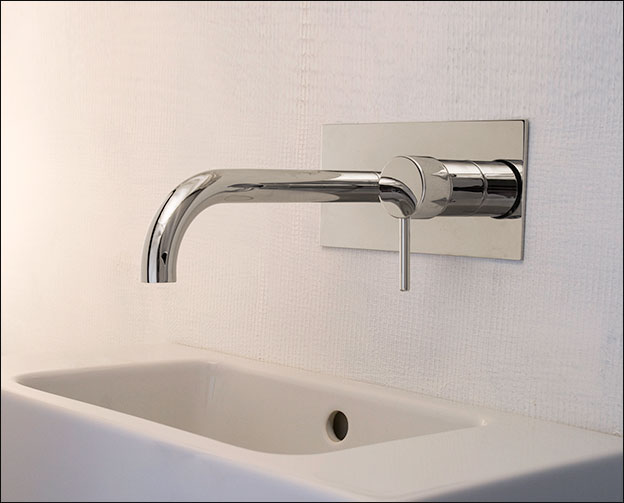 Robinet Mural de Lavabo Nickel (48C)